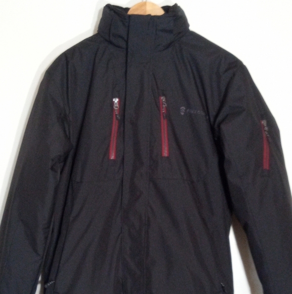 Free Country winter coat charcoal grey with removable lightweight jacket liner - Picture 1 of 15